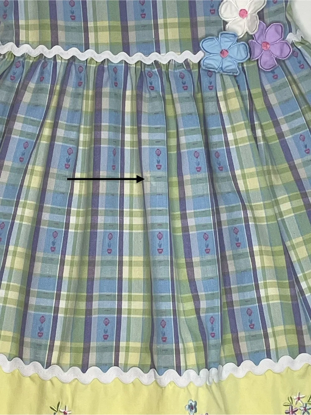Blueberi Boulevard Plaid Easter Spring Dress Embroidery 2009 Girl 3T